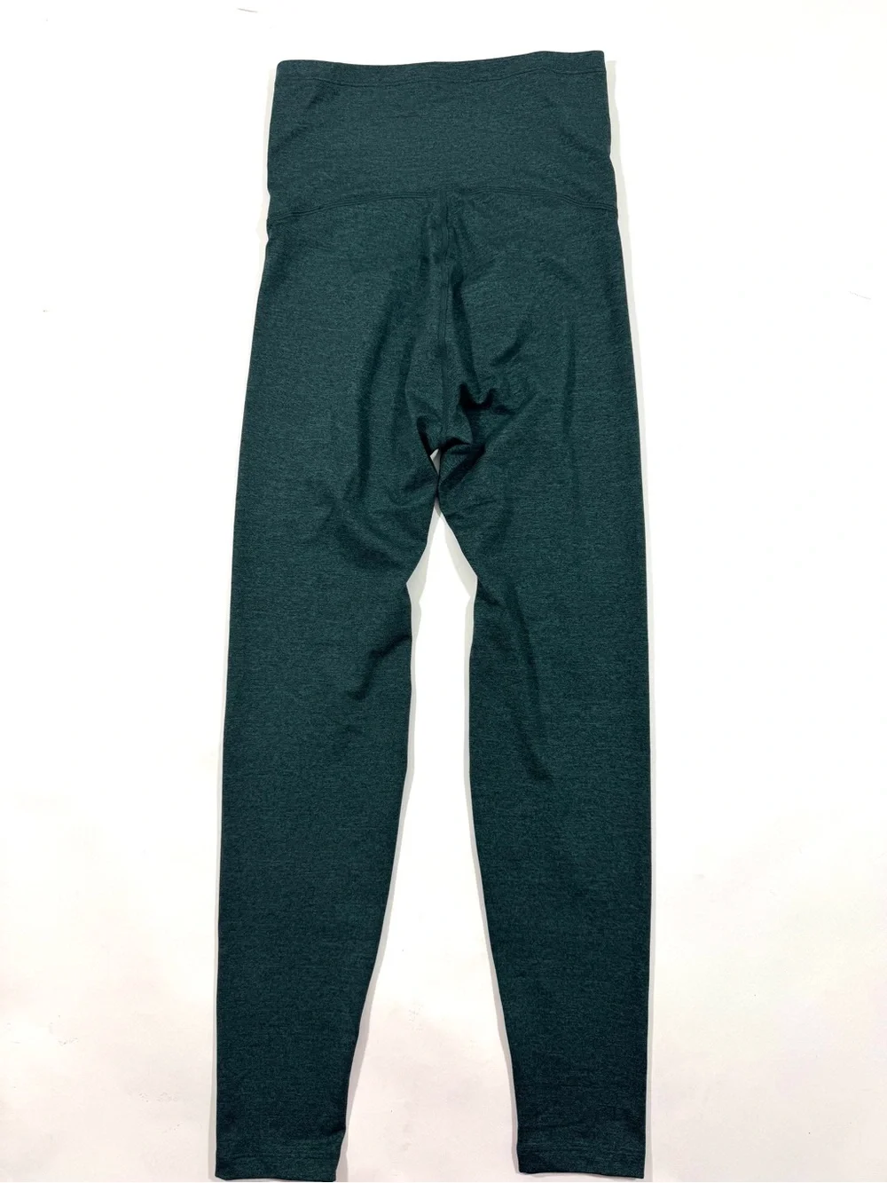 Quince Ultra Soft Maternity Leggings Over Belly Heather Green